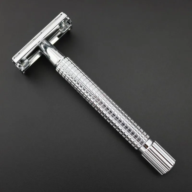 WEISHI Classic Safety Razor Adjustable Shaver Hair Remover Long Handle High Quality Brass Bright Chromium Plating Surface 9306-FL NEW