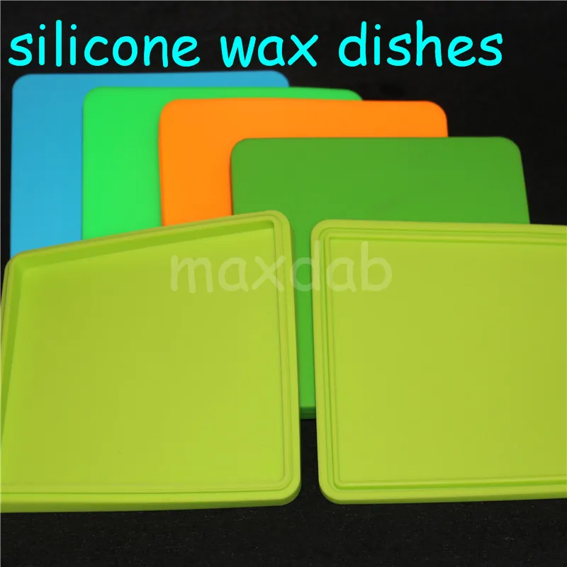 flat silicone bho containers wax oil concentrate pizza box shaped container Shatter storage jar