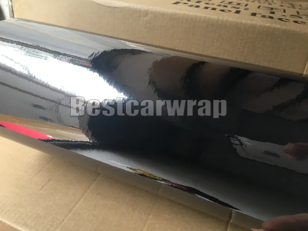 High stretchable Black Chrome Vinyl Wrap Chrome Mirror Foil For Car Wrap Air Bubble Free Size:1.52*20M/Roll 5ft x 65ft