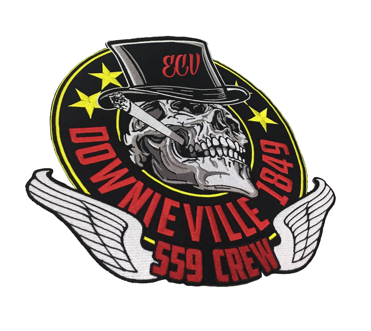 DOWNIEVILLE 1849 559 CREW Large Embroidered Iron On Back Patch - Around 26.5 CM 