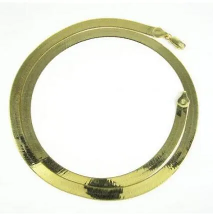 20-24 6 mm 10-14 gramów 14K żółte złoto platowany łańcuch łańcuchowy Naszyjnik męski Męskie panie 262H