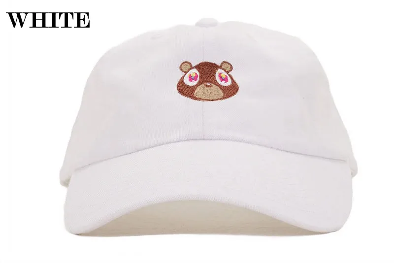 Graduation College Dropout niedźwiedź tata kapelusz czarny biały khaki różowy czapka baseballowa Hip Hop Summer Snapback Hat1979