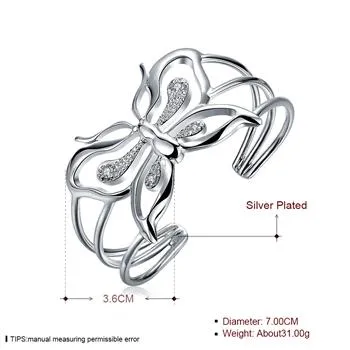 Il nuovo modo caldo 925 anelli di fascino dei monili dell'argento braccialetti della farfalla messi con lo zircone liberano il trasporto 
