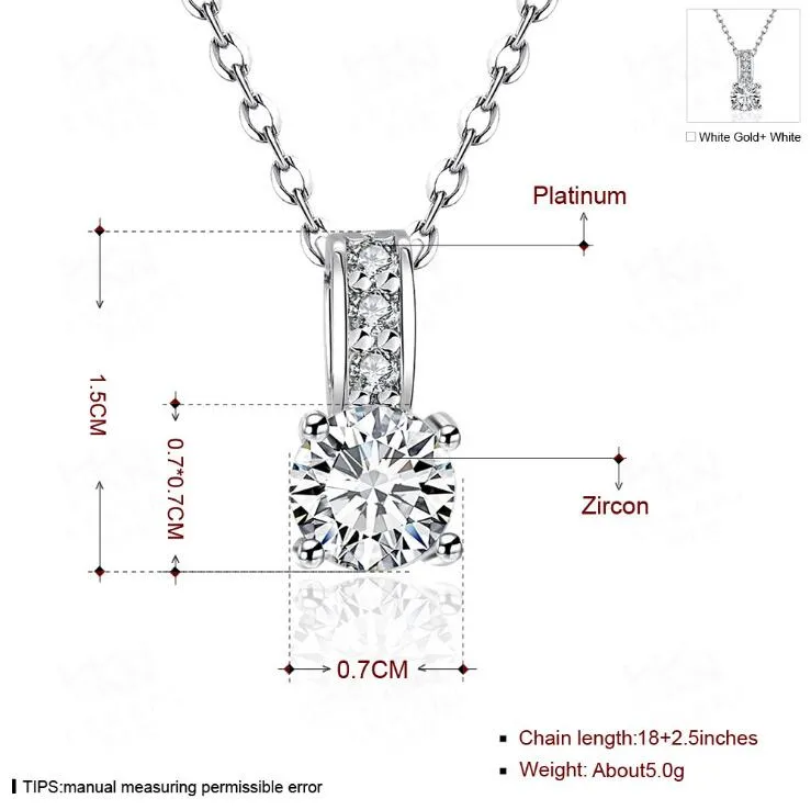 100% puur 925 sterling zilveren hanger ketting 1 5 ct SONA CZ diamanten verlovingsketting massief zilveren bruiloft kettingen voor vrouwen209j