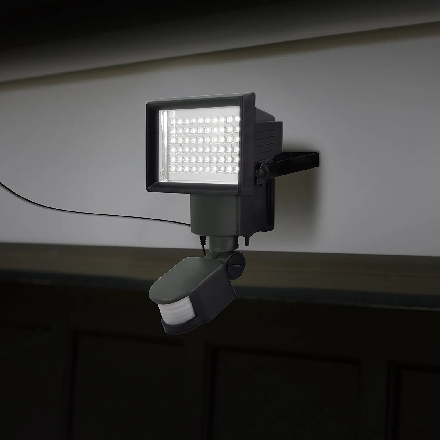 Güneş paneli taşkın ışıkları LED Güneş Taşkın Işığı Açık Güvenlik PIR Hareket Sensörü 60 LEDS Bahçe Yolu Acil Durum Lambası257y