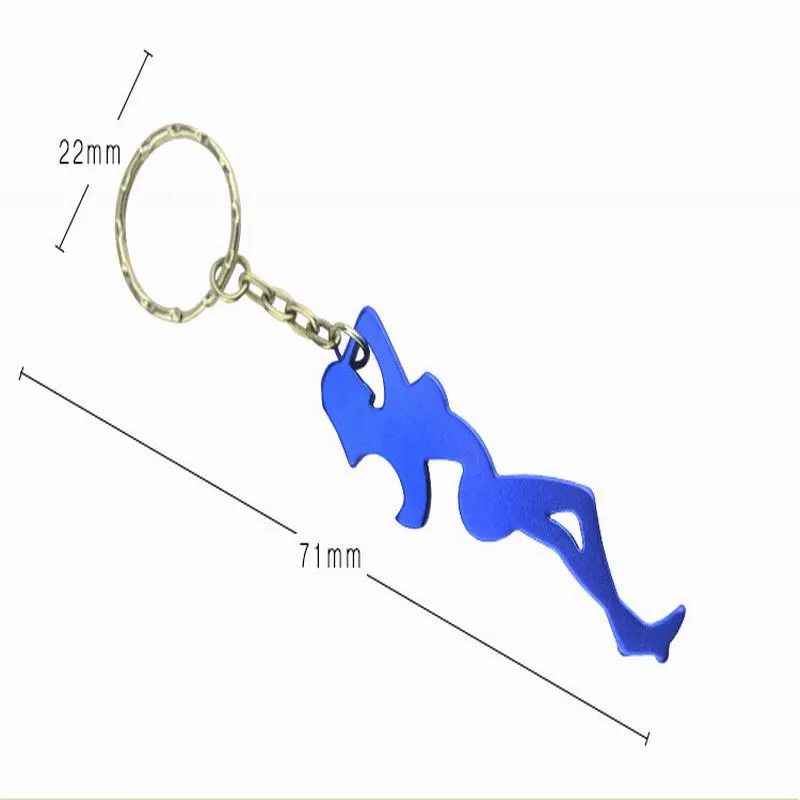 Dunfa /çok güzel kız alüminyum alaşım metal yaratıcı komik serin şişe açıcı şarap birası anahtarlık