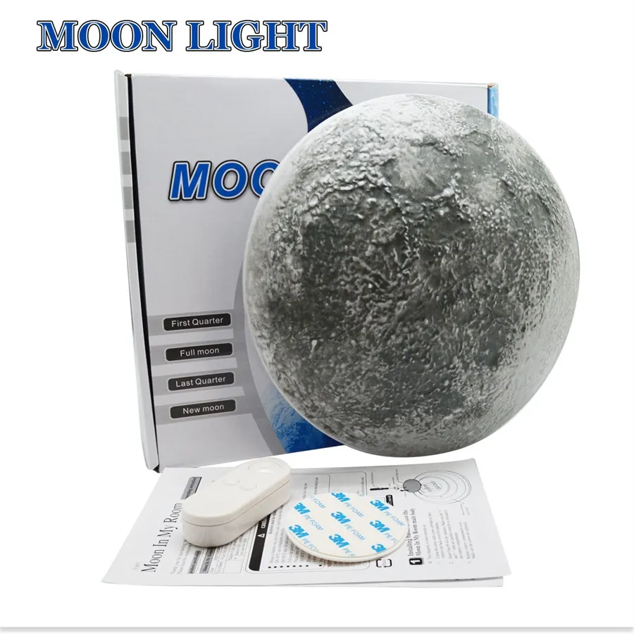 LED Mall Moon Night Light Lampe Capteur de lampe avec télécommande LED LED LECORIE DE NIGHT CHAMBRE LED LEDOOR INDOOR 2956