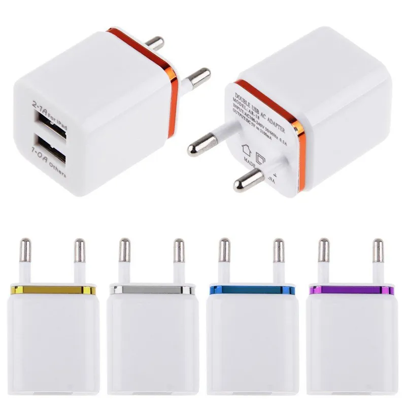 Home dual USB  EU US Plug 2 Ports AC Charging Power Adapter For Samsung Galaxy Note 10 Plus S20 Plus LG