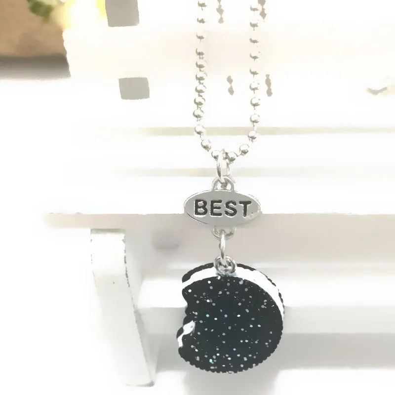 3D Cookie and Coffee Cup Necklace jewelry Set Best Friend Necklaces Pendants Fashion friendship Jewlery for Women Kids Gift