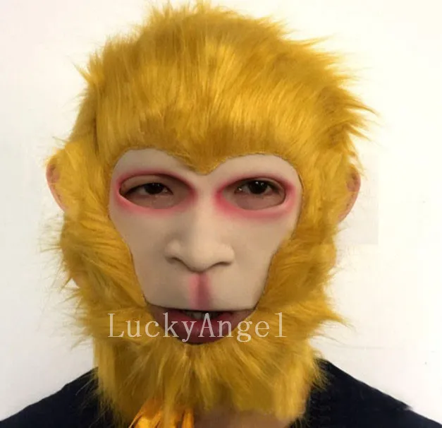2017 di alta qualità di Halloween Monkey King Mask Horror Rubber Latex Maschera Full Mask Halloween Cosplay Monkey Mask Mask Halloween Props FRE260N