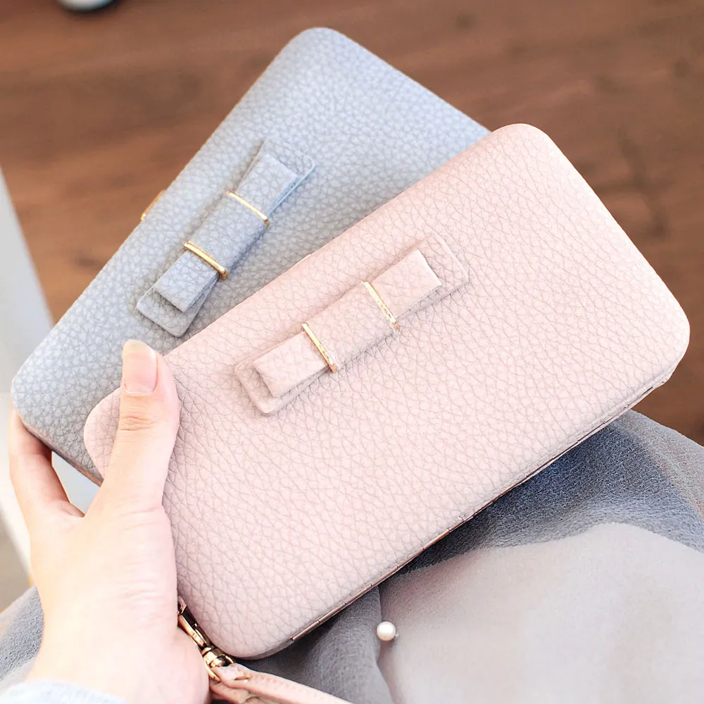 New Arrival New Women Wallets Leather Credit Card Holder For Women & Girls Wallets Purse Purses Clutch Wallets Purse Bags CELL Pho266p