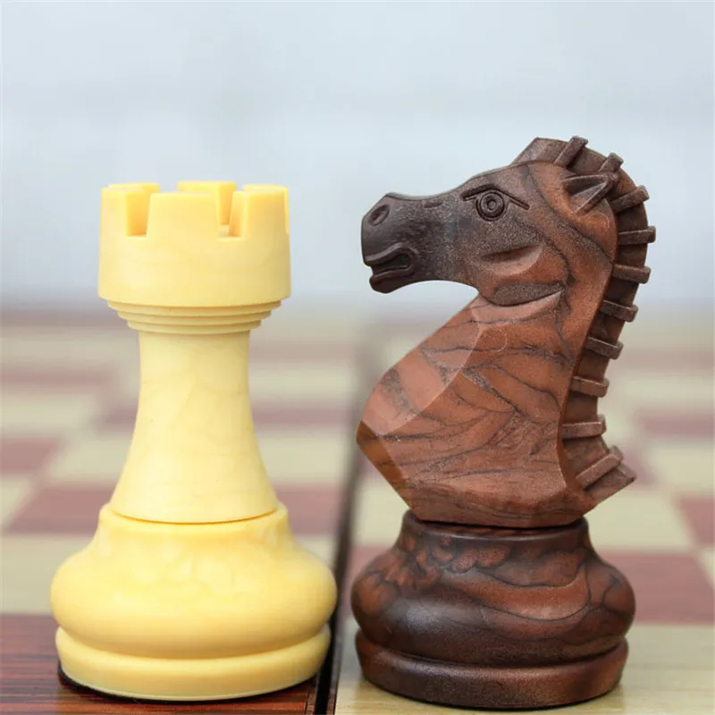 国際チェスチェッカー折りたたみ磁気高級木材WPC穀物ボードチェスゲーム英語バージョンM l XLSIZES228Y