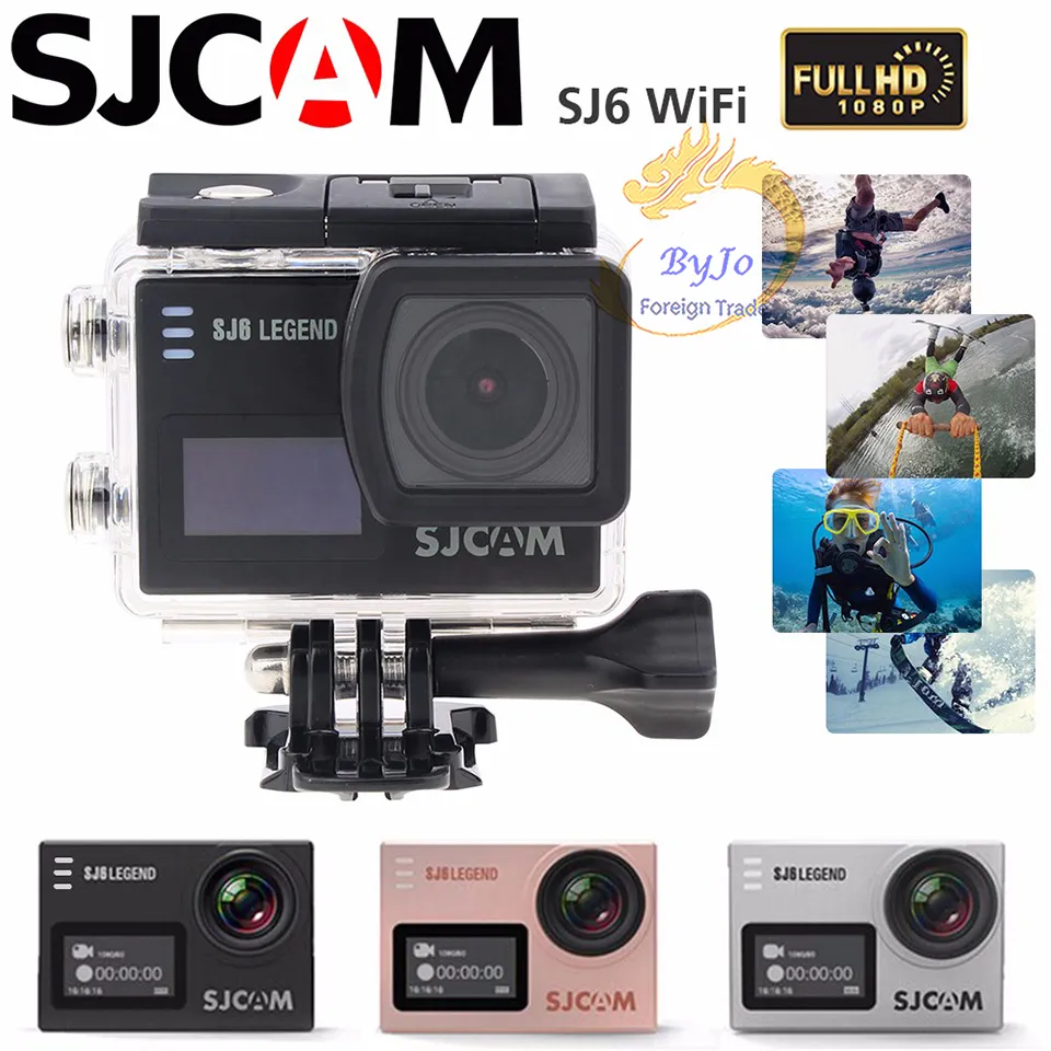 원래 SJCAM SJ6 스포츠 카메라 WiFi 4K 24FPS 울트라 HD 방수 카메라 NotaVek 96660 방수 액션 카메라 2 인치 터치 스크린