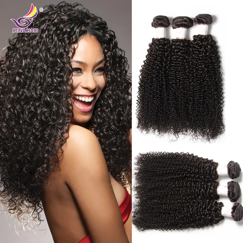 IRINA remy Brazilian peruvian malaysian mongolian indian Virgin hair kinky curly 8
