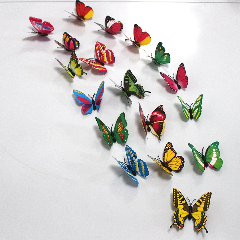 de papillon aimants pour réfrigérateur partie de plastique decorationArtificial 40 styles de large
