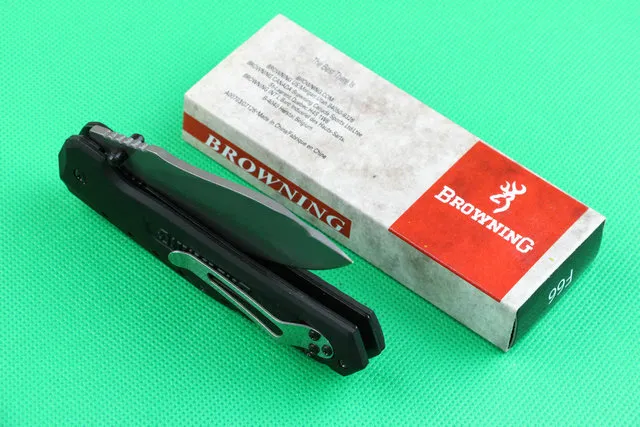 Browning F66 Titanium Tactical Folding Knife 440C 57HRC Camping Hunting Survival Pocket Knife Military Utility EDC Flipepr Knife Man Gift