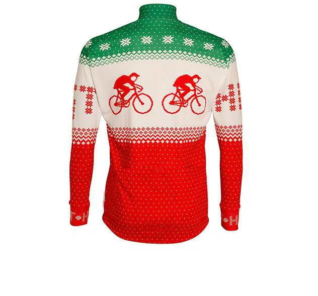 2022 feio natal inverno camisa de ciclismo térmica velo bicicleta roupas mtb camisa longa ropa ciclismo invierno hombre maillot2629