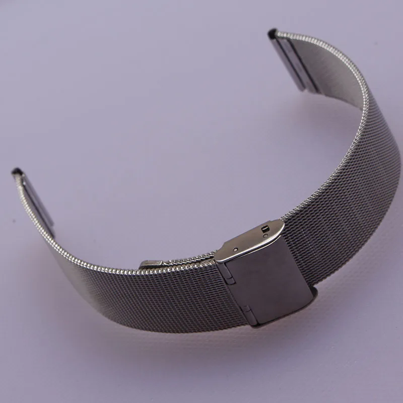 Bracelet de montre boucle pliante crochet fermoir nouveau acier inoxydable milanais maille montre-bracelet bandes sangles montre Bracelet 14mm 16mm 18mm 20mm 2323a