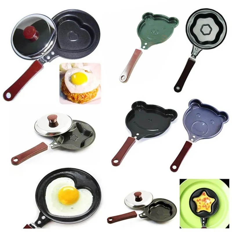 1 PZ Padelle Frittata la Colazione Pancake Friggitrice Uova Padella Mini Padella Antiaderente Pentole296S