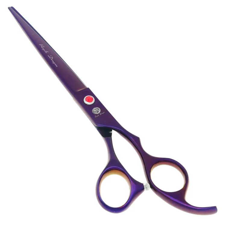 7.0Inch Purple Dragon Sharp Edge Cutting Scissors Professional Pet Scissors for Dog Grooming Clipper Shears Animals Hair Tools ,LZS0580