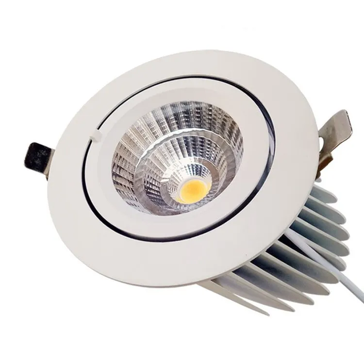 Bridgelux Recessed LED Spotlight 2.5/3/4/5/6 Inch Rotational Gimbal Light CRI80 Trunk LED Downlight with Viewing Angle 24 Degrees