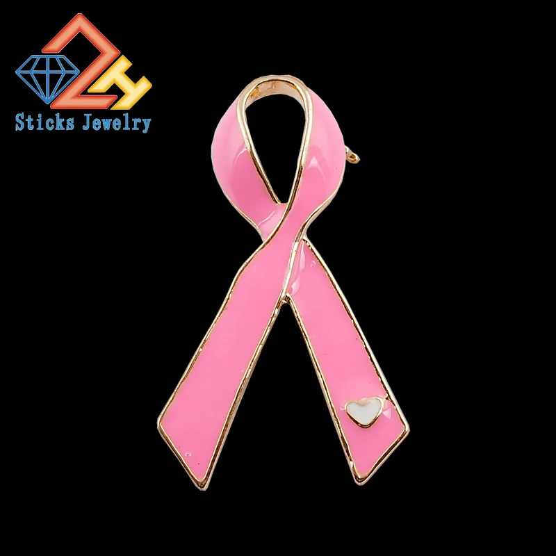 Dia Mundial da AIDS sinais de publicidade strass rosa gotas de óleo fita broches pin jóias varas de jóias