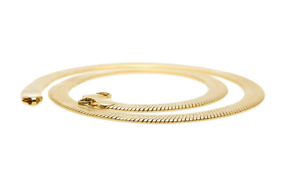 Высококачественные медные плоские цепочки из змеиной кости для мужчин и женщин в стиле хип-хоп, позолоченные, короткая цепочка на ключицу, ожерелье Jewelry167q