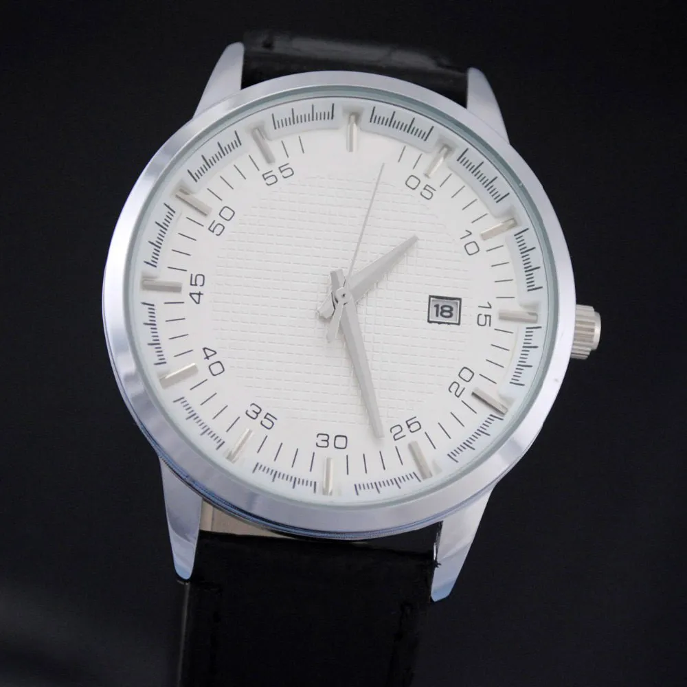 Популярные топ -бренды часы для мужчин кожаный ремешок календарь календарь кварцевые запястья A363224700437