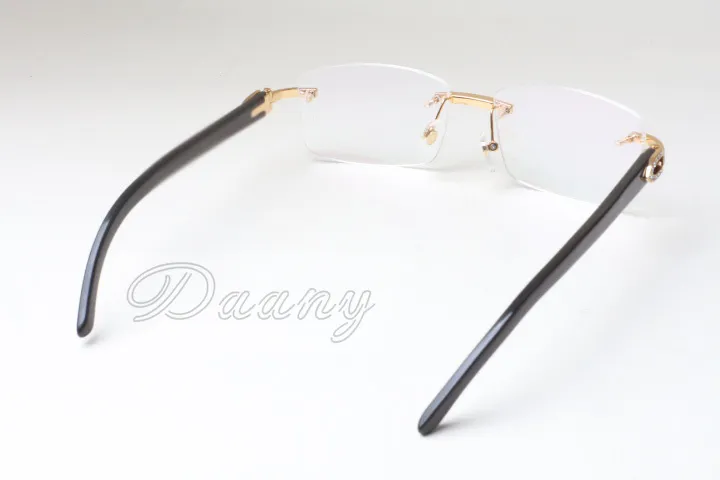 Montature occhiali moda di vendita diretta Montatura occhiali T3524012 corna nere retro diamante Occhiali da vista 58-18-140mm248W