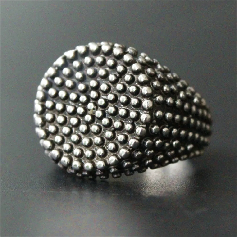 Support Dropship New Design Silver Black Round Ring 316L Stainless Steel Fashion Jewelry Biker Style Selling Ring2635