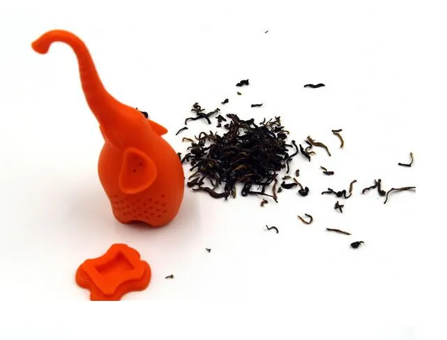 Essbar Teekanne Nette Elefant Silikon Tee Infuser Filter Teekanne für Tee Kaffee Drink XB1
