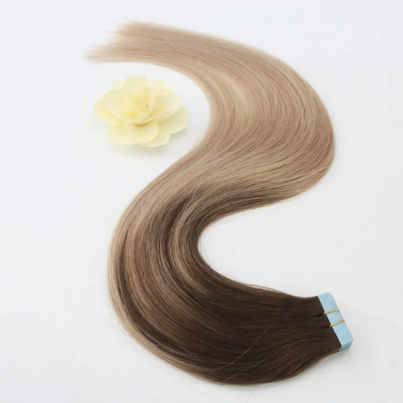 Easy To Dye African American Human Tape Hair Extensions Brazilian Princess Hair Weave For African Americans