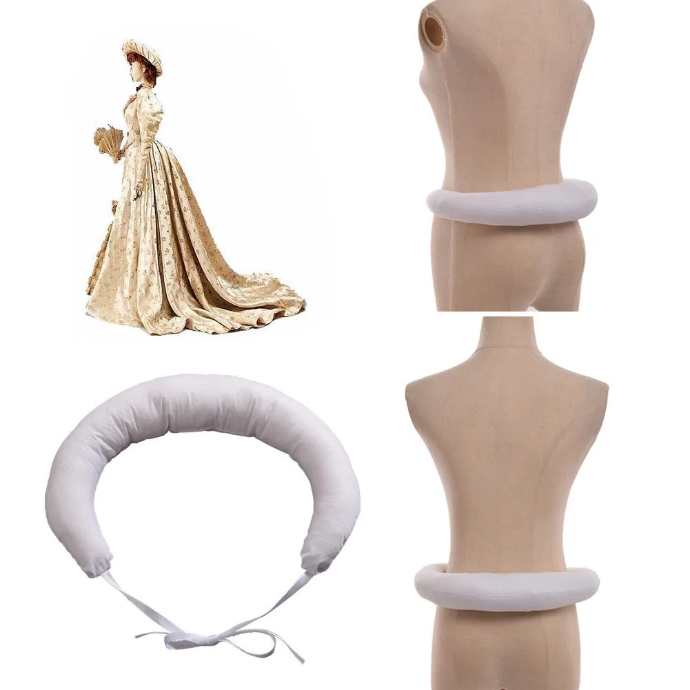 Vrouwen Vintage Renaissance Bum Roll Kostuum Accessoires MIDDELEEUWSE Lolita JASSEN ELIZABETHAN Drukte Nieuwe Witte Katoenen stof196p