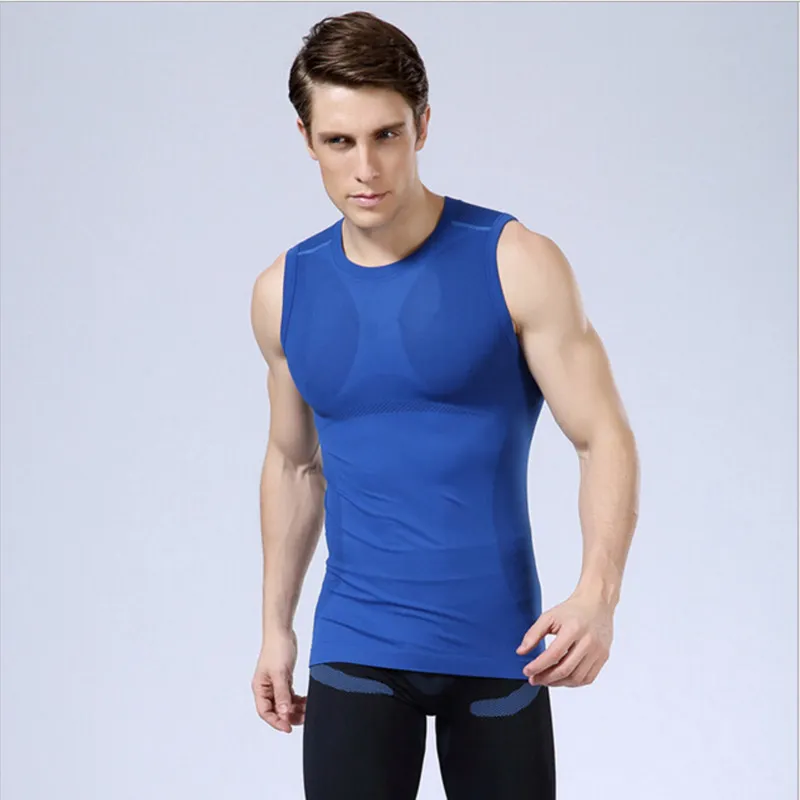 Nuovo a tre colori, tratto confortevole maglia di estate senza maniche in esecuzione sportivo nuovo di sport degli uomini della T-shirt. Meglio il fitness