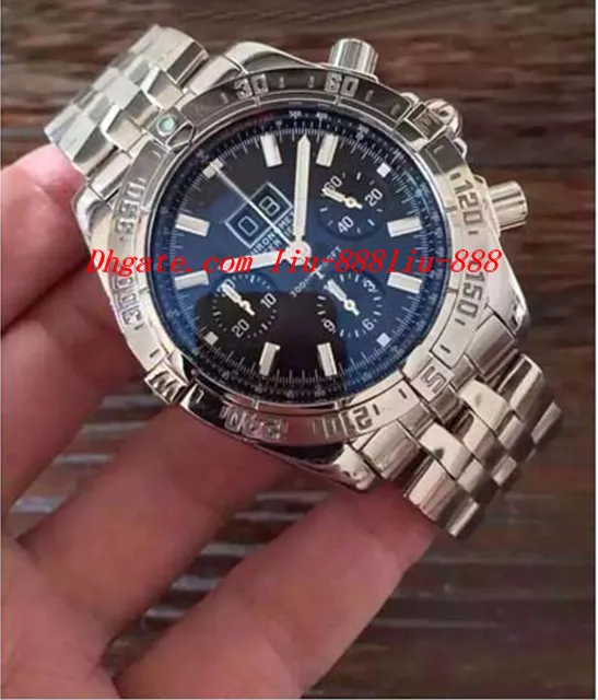 Luxe Horloges Horloge GLOEDNIEUWE MENS 1 Motoren Rvs 44mm Neptunus Blauwe Wijzerplaat A44362 Mannen Watch325T