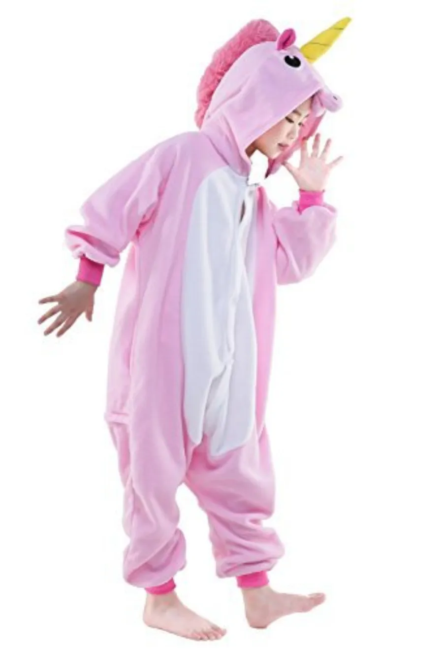 블루와 핑크 유니콘 코스프레 키게 루미 어린이 할로윈 카니발 마디 그라스 의상 어린이 onesie pajamas235t