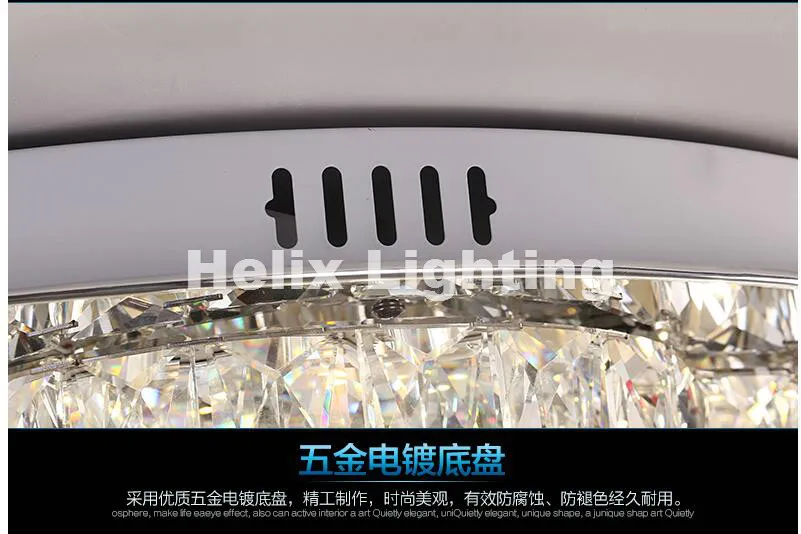 Art decration D50cm 90-265V Modern Hot Sale Floral Style Design LED Crystal Ceiling Lamp Luster LED Crystal Lights