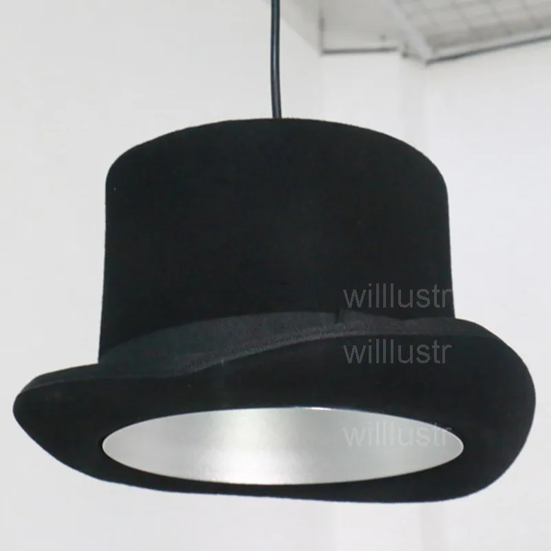 Handgemaakte wolvilt hoed hanglamp stof aluminium kap hanglamp restaurant el eetkamer kamer couture winkel hangend 2549