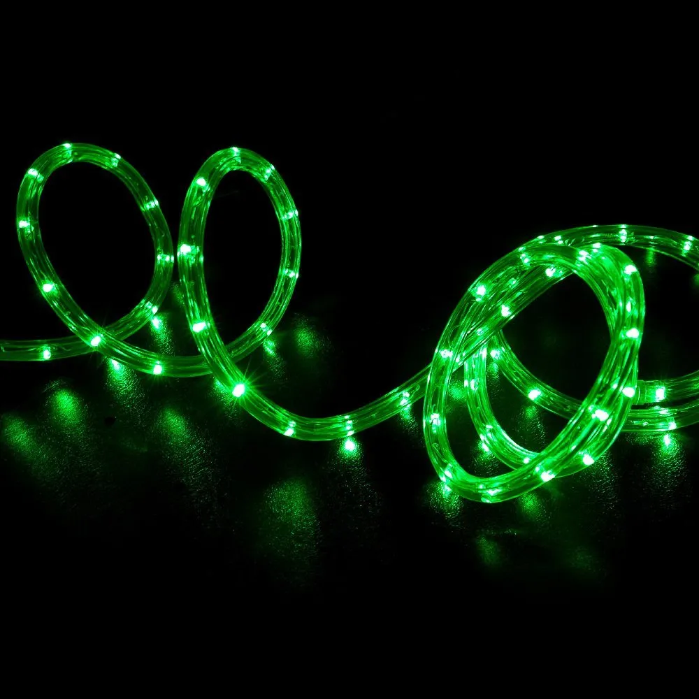 Bandes LED 100m 2 fils ronds LED corde lumières cristal clair PVC tube IP65 résistant à l'eau flexible vacances fête de Noël Decorati2474