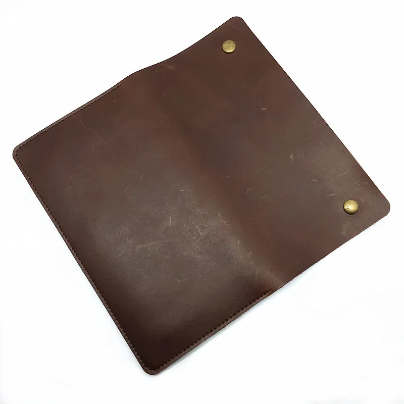 GUGLE célèbre marque hommes en cuir véritable Vintage manuel HASP Design portefeuille de haute qualité pliable en cuir souple longue pochette téléphone Wallet235G