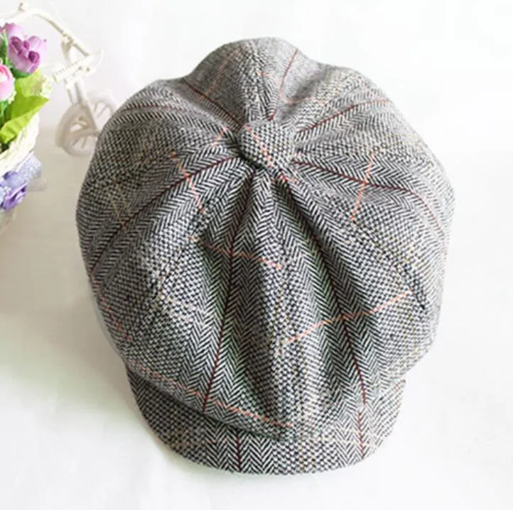 كامل الرجال النساء الرجعية Baker Boy Hat Newsboy Gatesby Tweed Country Golf Sun Flat Beret Cap 239J