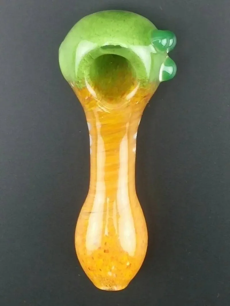 5Inch Long Colored Tobacco Glass Heady Hand Spoon Pipe Cute Thick Smoke Accessories bubblers Pipes for Smoking