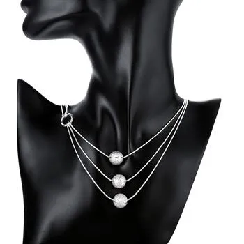 Großverkauf - Kleinster Preis des Verkaufs Weihnachtsgeschenk 925 silberne Art und Weiseschmucksachen geben Verschiffen Halskette N09 frei
