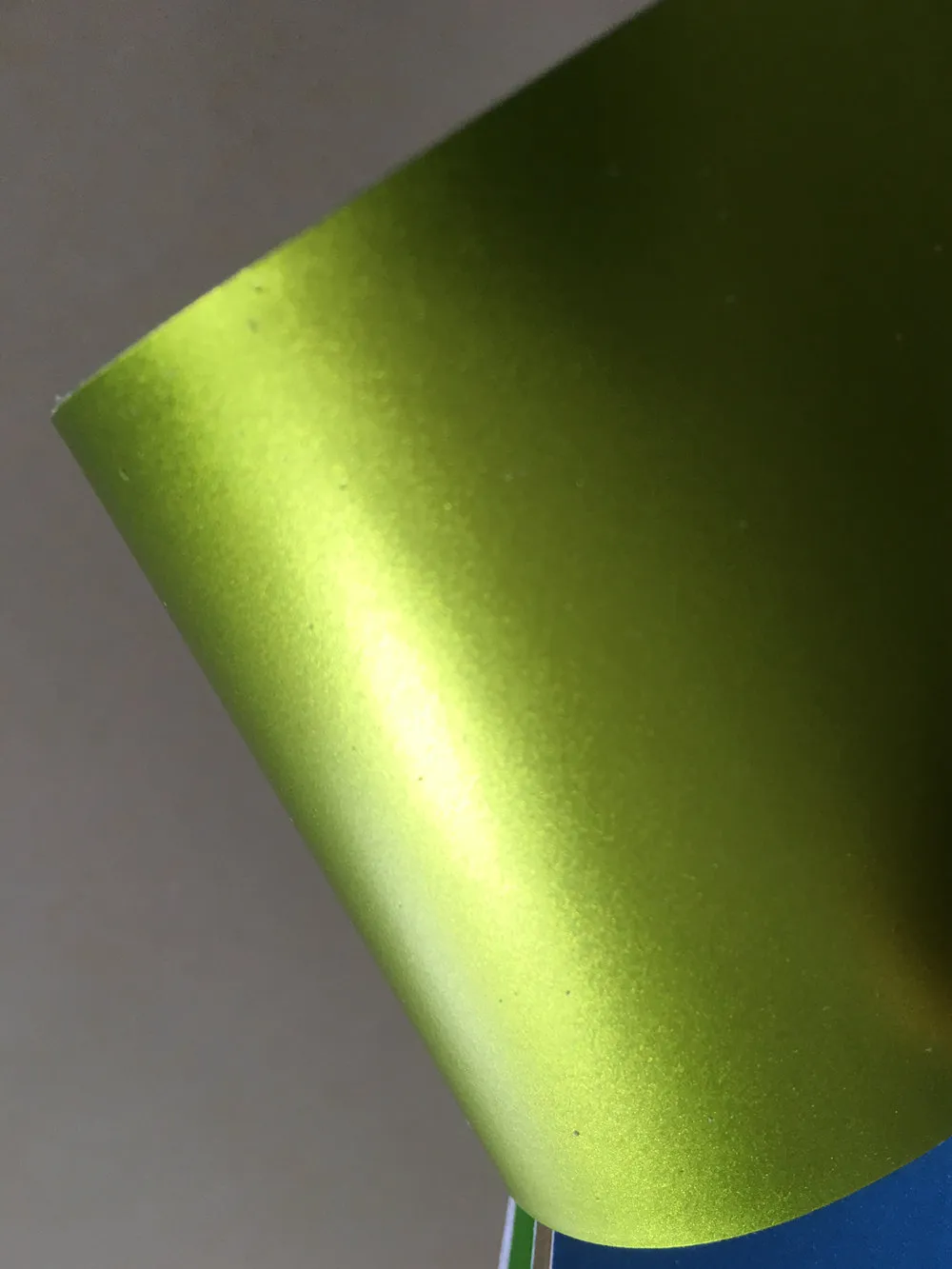 Lime Satin Chrome Viny For Car Wrapping With Air release For Car styling Unique Wrap Foil size 1.52x20m/Roll 4.98x66ft