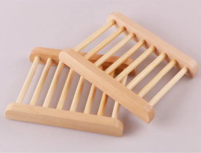 Soap Dishes Natural Wooden Tray Holder Bath Soaps Rack Plate Container Shower Bathroom Accessories Hollow OEM Available YW75-ZWL