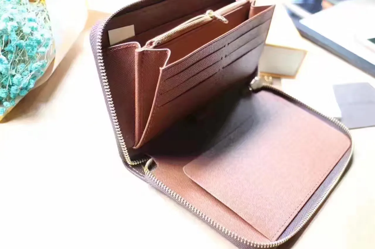 Aber Zippy Organizer Long wallets Women Real leather travel wallet Top Popular Customization women clutch chequebook Passport Hold208I