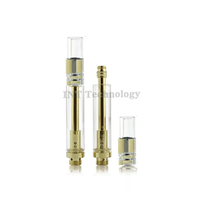 EXTRAC Cartucce vuote Oro Atomizzatori di olio di spessore in vetro Tubo del tubo di vetro 510 Cartuccia filettata o stile di penna e cig