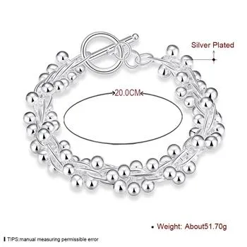 Toptan Satış - Perakende en düşük fiyat Noel hediyesi, ücretsiz kargo, yeni 925 gümüş moda Bracelety B019