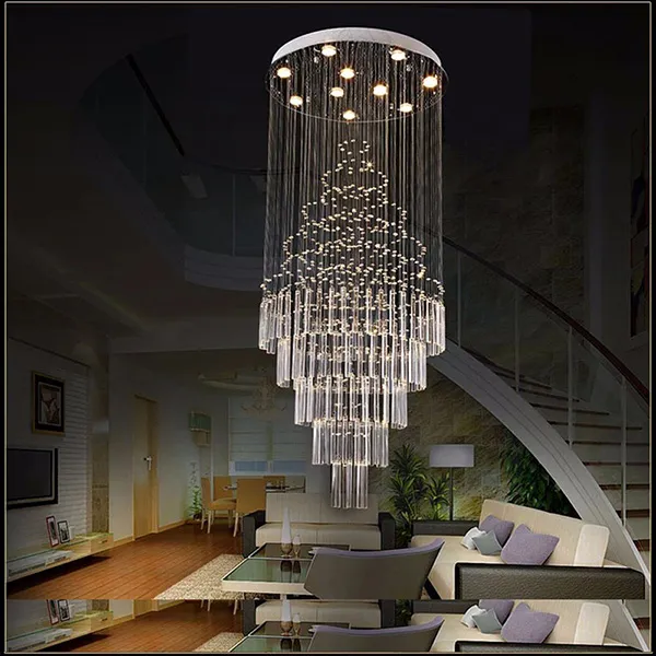 LED Pendant Light Art Design Living Room Dining Room Chandeliers Light K9 Crystal Fixtures AC110-240V Crystal Ceiling Lamps VALLKI245c