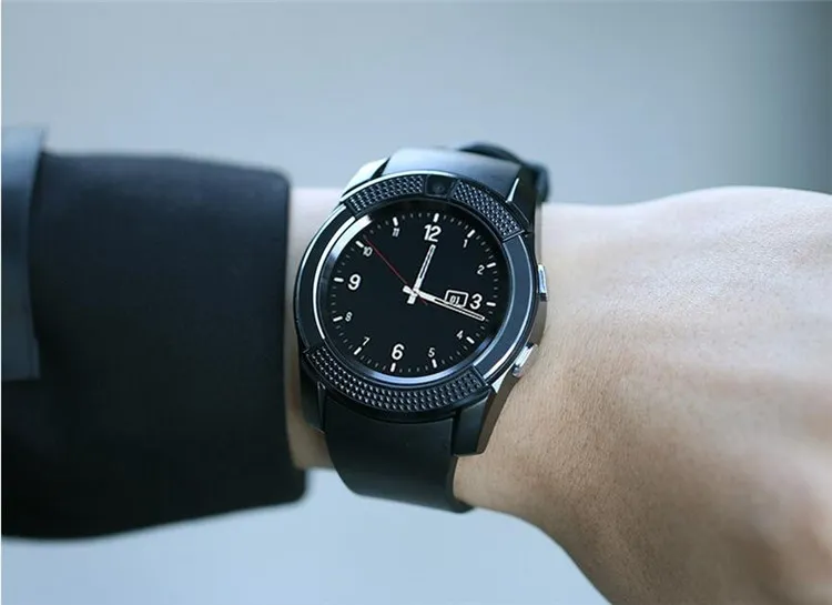 Bluetooth V8 Smart Watch Health Clock Fitness Bracelet Pedometer SIM GSM Card Smart Watch for iOS/ Android PK Q18 GV18 U8